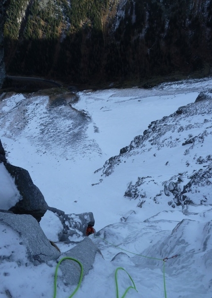 Hochgasser, Austria - Hochgasser (2922m): Ben Gassa (M5/M6, WI5, 700m, Isidor Poppeller, Vittorio Messini 16/11/2012)