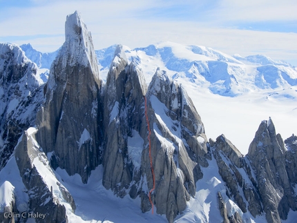 Colin Haley and Jon Walsh free Tobogan in Patagonia