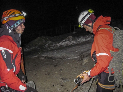 Orient Express, Gran Sasso - First winter ascent attempt of Orient Express by Andrea Di Donato, Andrea Di Pascasio and Lorenzo Angelozzi