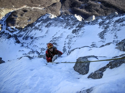 Orient Express, Gran Sasso - First winter ascent attempt of Orient Express by Andrea Di Donato, Andrea Di Pascasio and Lorenzo Angelozzi