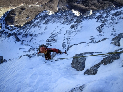 Orient Express, Gran Sasso - First winter ascent attempt of Orient Express by Andrea Di Donato, Andrea Di Pascasio and Lorenzo Angelozzi