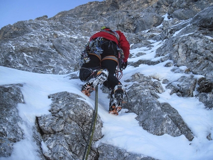 Orient Express, Gran Sasso - First winter ascent attempt of Orient Express by Andrea Di Donato, Andrea Di Pascasio and Lorenzo Angelozzi