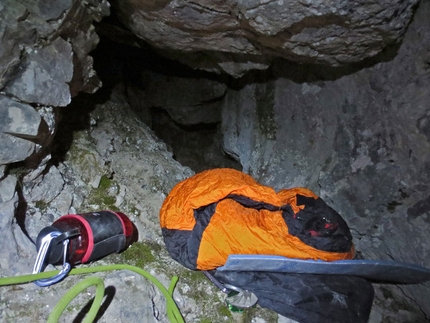 Pizzo d'Eghen - Prima salita invernale e insieme prima solitaria invernale della via Siddharta al Pizzo d'Eghen (Grigne).