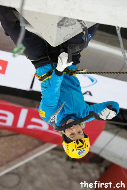 Ice Climbing World Cup 2013 - Saas Fee - Angelika Rainer in azione a Saas Fee nella seconda tappa dell'Ice Climbing World Cup 2013