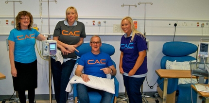 Climbers against Cancer - John Ellison with his nurses