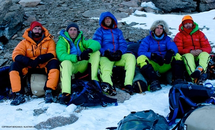 Ulvetanna, Antartide - Da sx a dx: Alastair Lee, Sean Leary, Chris Rabone, Leo Houlding, Jason Pickles