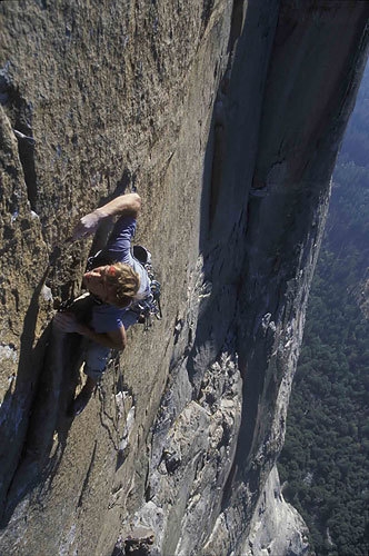 Leo Houlding - Leo climbing El Corazon, El Capitan, Yosemite.