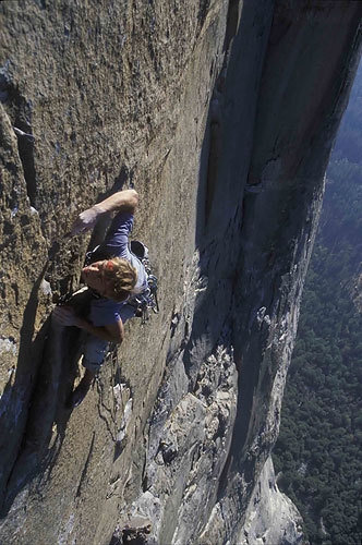 Leo Houlding - Leo su El Corazon, El Capitan, Yosemite.