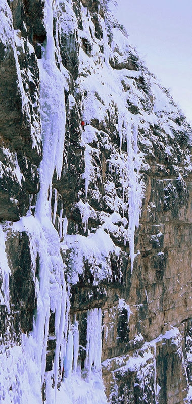 Gladiator, nuova cascata di ghiaccio in Valle Riofreddo