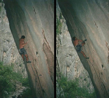 Il Maratoneta, Croatia - Uroš Perko working on route in May 2000.