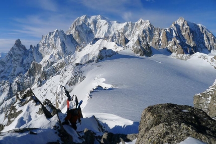 Couloir Marbrèe off-piste ski descent, Courmayeur