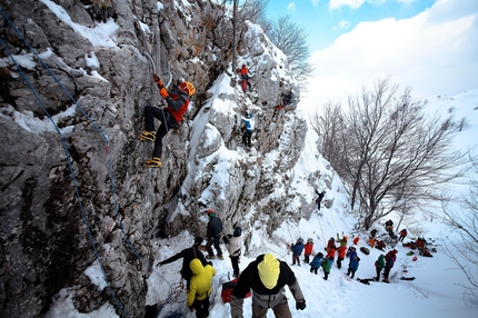 Febbre da Cavallo, new dry-tooling crag at Campitello Matese