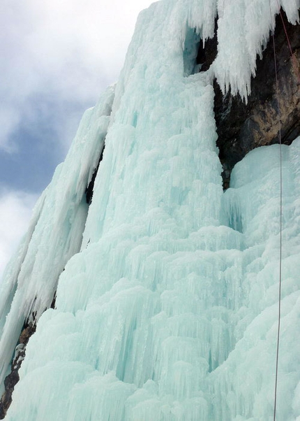 Cascata Attraverso Travenanzes, Dolomites - The central pillar of Attraverso Travenanzes