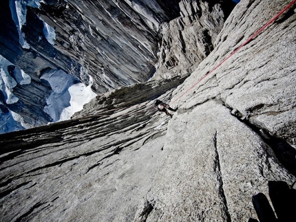 Patagonia - Hansjörg Auer - During the abseil descent off Cerro Standhardt.