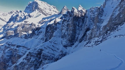 Steep ski descents in Switzerland