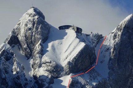 Pilatus North Face - Sébastien de Sainte Marie and Olov Isaksson skiing down the North Face of Pilatus (Urner Alps), Switzerland, February 2013