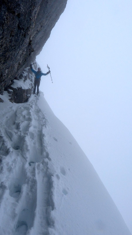 Pilatus Parete Nord - Sébastien de Sainte Marie e Olov Isaksson sciando la parete nord di Pilatus, Svizzera, febbraio 2013