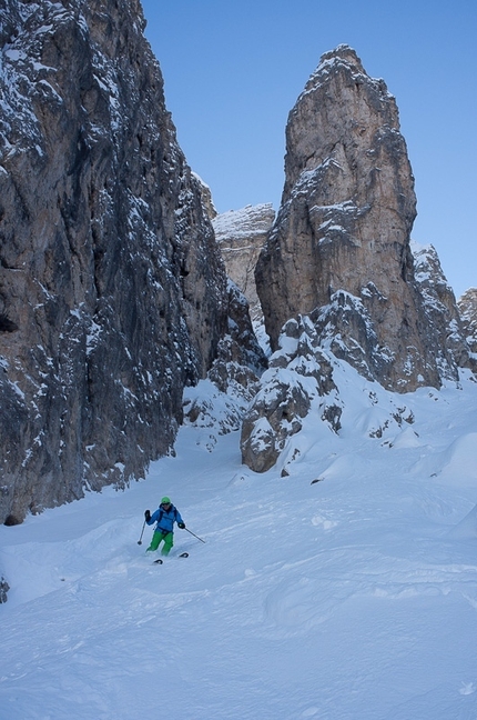 Scialpinismo nel gruppo Puez Odle in Dolomiti