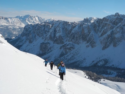 Ski mountaineering Puez Odle Dolomites - Munt da Medalges