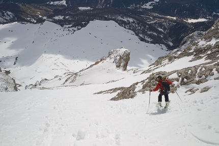 Ski mountaineering Puez Odle Dolomites - Sass da Putia East Face