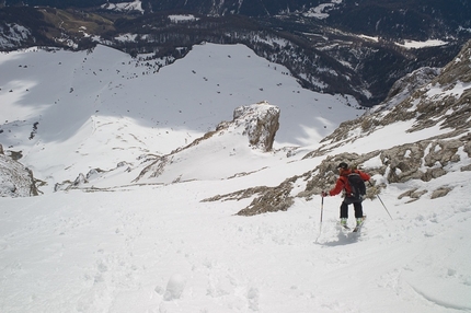 Scialpinismo Puez Odle Dolomiti - Sass da Putia parete Est