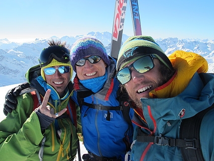 Freedom and Love, Pizzo Dosdè 3280m - Riders da sx a dx: Giuliano Bordoni - Marco Cattaneo - Bruno Mottini