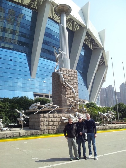 Arco - The Italian delegation in Shanghai: Angelo Seneci, Roberto Bresciani, Stefano Tamburini