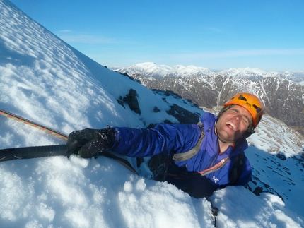 Scozia - Stob Coire nan Lochan, Glen Coe. La cornice di Moonshadow, sul South Buttress