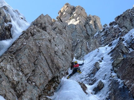 Scozia - Stob Coire nan Lochan, Glen Coe. Su Twisting Gully Right Fork