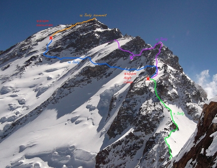 Piolets d'or 2013 - Nanga Parbat (Pakistan): the route climbed by Sandy Allan and Rick Allen