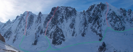 Aiguille Verte, Les Droites e Les Courtes in solitaria ed in giornata per Jon Griffith