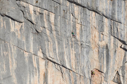 Alexander Huber, Sonnwand Nirwana above the Loferer Alm in Austria