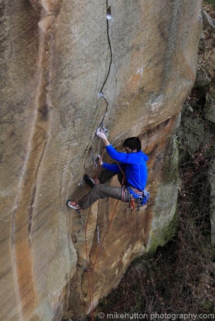 New Peak District gritstone climbs by Tom Randall