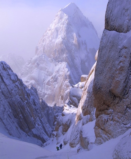 Citadel, Kichatna Range, Alaska - Hypa Zypa Couloir, Citadel, Kichatna Range, Alaska.