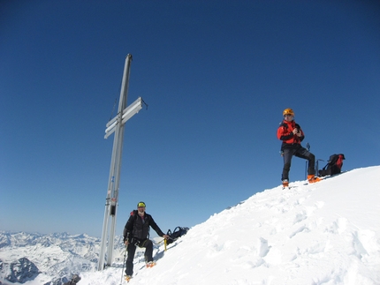 Gran Zebrù - On the summit of Gran Zebrù, 3851m
