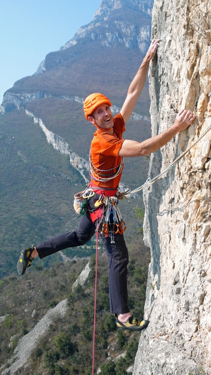 Luce di Primo Mattino, Piccolo Dain, Valle del Sarca - Rolando Larcher pitch 4 redpoint