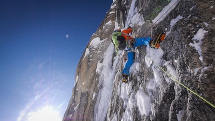 Moose's Tooth, Alaska - From 12  - 14 April 2013 Dani Arnold and David Lama made the first ascent of Bird of Prey (1500m, 6a, M7+, 90°, A2) up Moose's Tooth, Alaska.