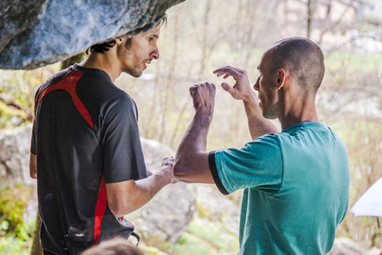 Melloblocco 2013 - Enrico Baistrocchi and Christian Aristizabal Serna on Maschio dominante