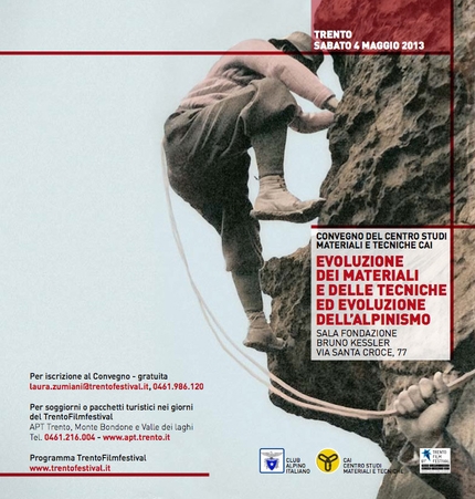 Convegno di evoluzione dei materiali e delle tecniche dell'alpinismo al Trento Filmfestival