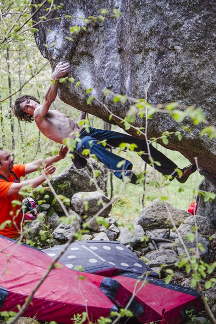 Melloblocco 2013 - Dave Graham su Parnassus in Val di Mello, Melloblocco 2013