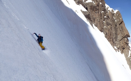 Col Armand Charlet, Mont Blanc - 08/05/2013: Davide Capozzi, Julien Herry md Luca Rolli, NE couloir, Col Armand Charlet.