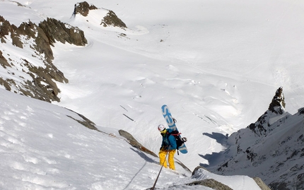 Col Armand Charlet, Mont Blanc - 08/05/2013: Davide Capozzi, Julien Herry md Luca Rolli, NE couloir, Col Armand Charlet.