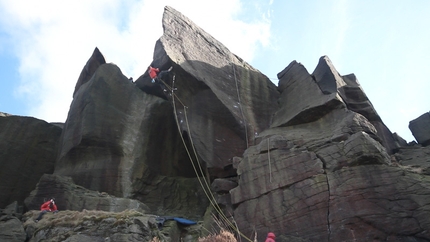 Wimberry, England - Pete Whittaker on the route Baron Greenback.