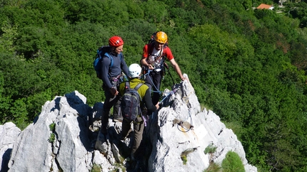 Corso Aspirante Guida Alpina 2013 – 2014 del Polo Interregionale - F2 modulo sicurezza autosoccorso: Val Rosandra