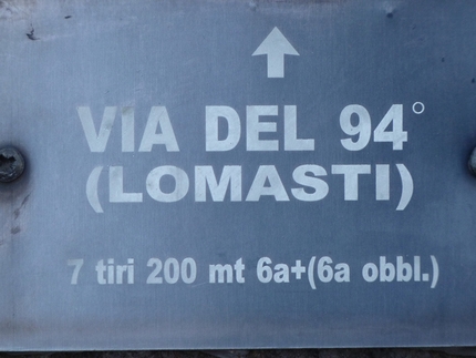 Via Lomasti - Ricchi sul Pilastro Lomasti - All'attacco della via