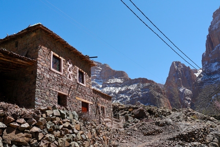 Taghia, Morocco - In April 2013 Roland Hemetzberger and Fabian Hagenauer  made the first ascent of Tabula Rasa (250m,8b) on the Paroi de la Cascade, Taghia, Morocco.