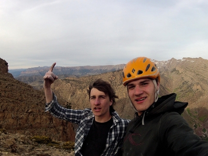 Taghia, Morocco - In April 2013 Roland Hemetzberger and Fabian Hagenauer  made the first ascent of Tabula Rasa (250m,8b) on the Paroi de la Cascade, Taghia, Morocco.