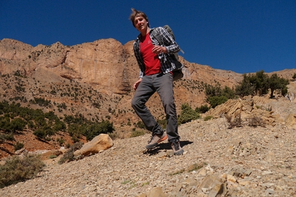 Taghia, Morocco - In April 2013 Roland Hemetzberger and Fabian Hagenauer  made the first ascent of Tabula Rasa (250m,8b) on the Paroi de la Cascade, Taghia, Morocco.