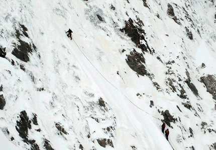 Ghost Face - Hubshorn - On Ghost Face, NE Face of Hubshorn (3192m, Pennine Alps)