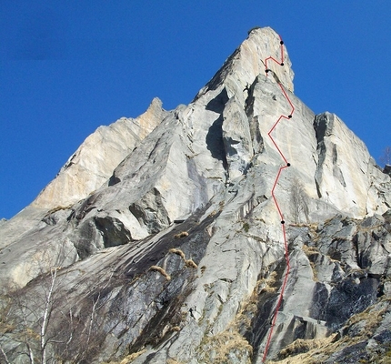 La Fiamma, nuova via al Pinnacolo di Maslana